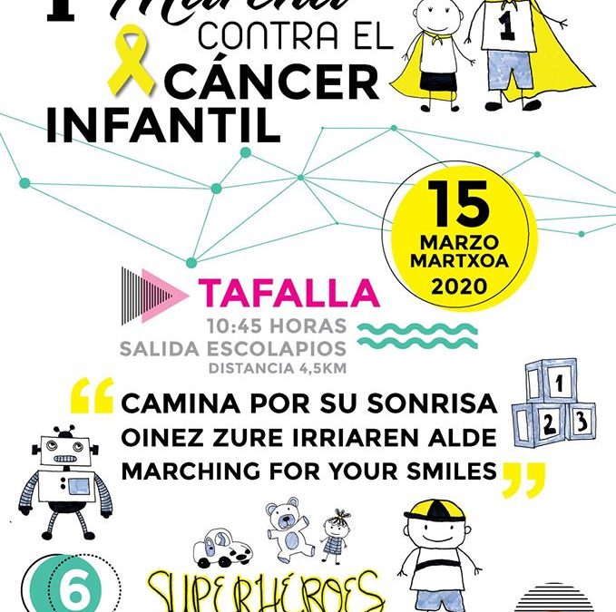 I Marcha contra el Cáncer en Tafalla 15 de marzo 2020